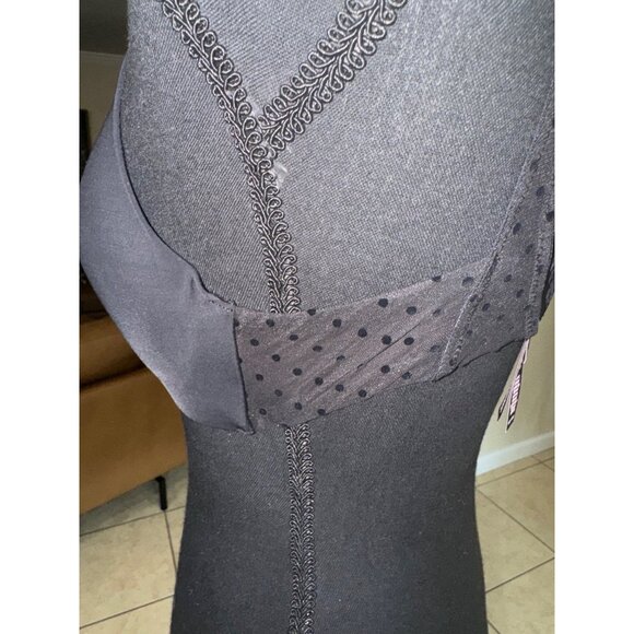 Victorias Secret No-Wire Lightly Lined Comfort T Shirt Bra 36C Black Dot Mesh - Picture 2 of 7